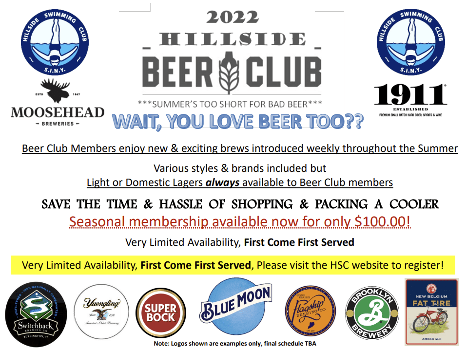 Hillside Beer club 2022